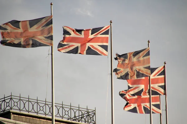 Unon Jack Flag Londýně — Stock fotografie