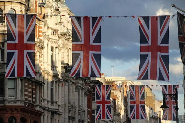 Londra Unon Jack Bayrağı — Stok fotoğraf