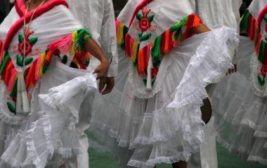 Bir festivalde Meksikalı halk dansı