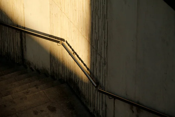 Escaliers Béton Dans Rue — Photo