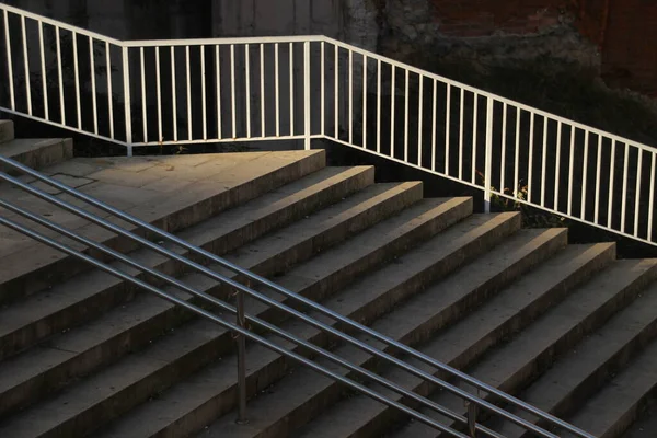 Escaliers Béton Dans Rue — Photo