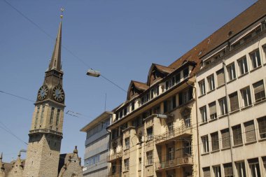 Zrich şehrinde şehir manzarası