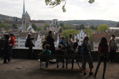 Zrich şehrinde şehir manzarası