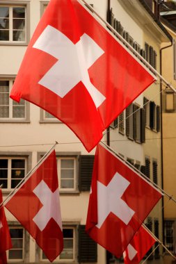 Zrich şehrinde şehir manzarası