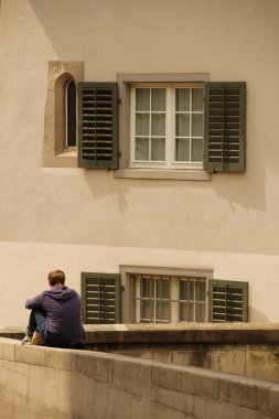 Zrich şehrinde şehir manzarası