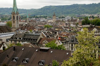 Zrich şehrinde şehir manzarası