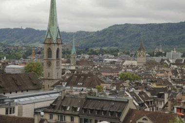 Zrich şehrinde şehir manzarası