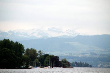 Zrich şehrinde şehir manzarası