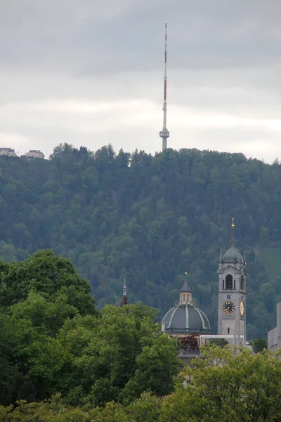 Pohled Město Curychu — Stock fotografie