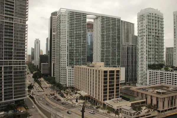 Miami Şehir Merkezindeki Şehir Manzarası — Stok fotoğraf
