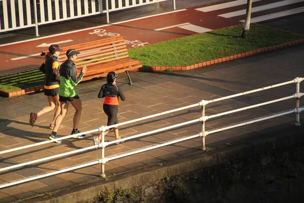 Entrenamiento Corredores Calle — Foto de Stock