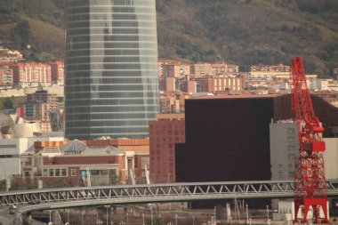 Bilbao şehrinin şehir manzarası