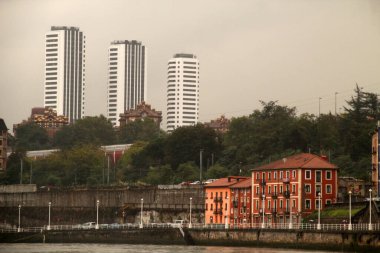 Bilbao şehrinin şehir manzarası