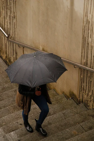 Дождливый День Городе — стоковое фото