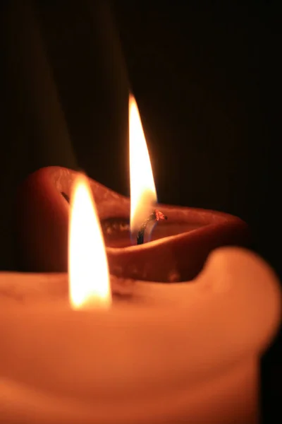 装饰房间的蜡蜡烛 — 图库照片