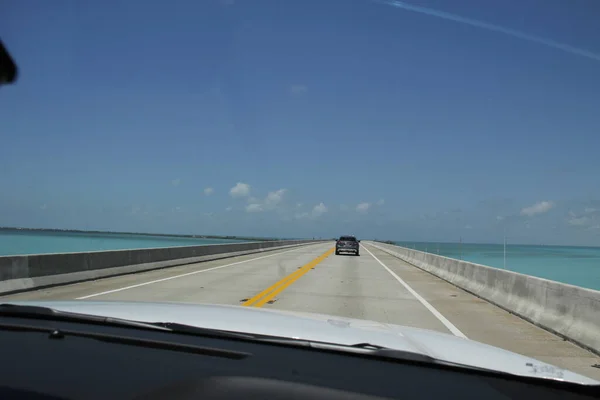 Conduire Dans Une Route Floride — Photo