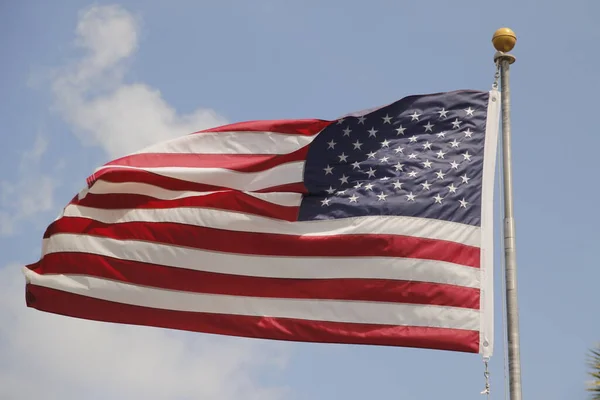 Bandiera Degli Stati Uniti Che Sventola — Foto Stock