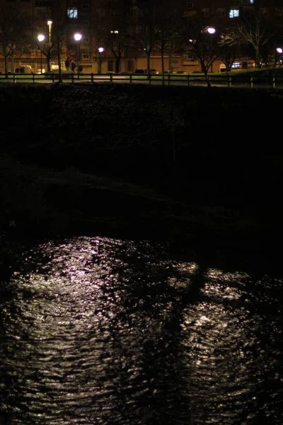 Estuário Bilbau Noite — Fotografia de Stock