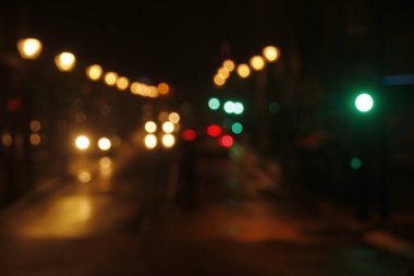 Bokeh efektli şehir ışıkları