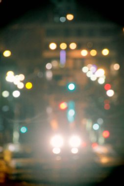 Bokeh efektli şehir ışıkları