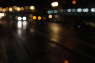 Bokeh efektli şehir ışıkları