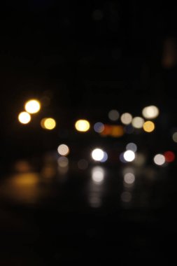 Bokeh efektli şehir ışıkları