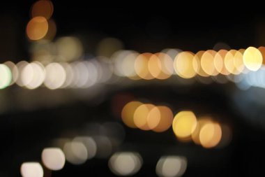 Bokeh efektli şehir ışıkları