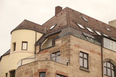 Şehir, eski Nuremberg kasabası.