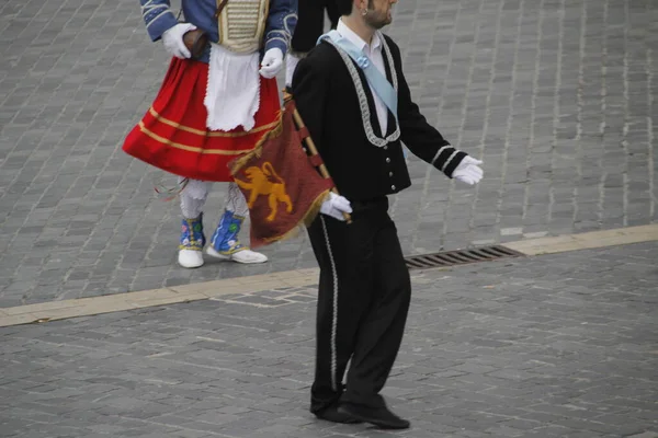 Traditionell Baskisk Dans Folkfest — Stockfoto