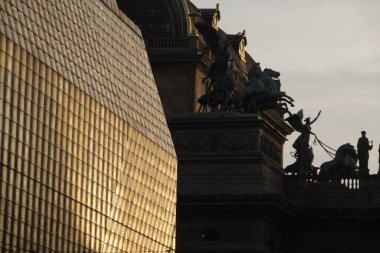 Prag 'ın eski bir kasabasında.