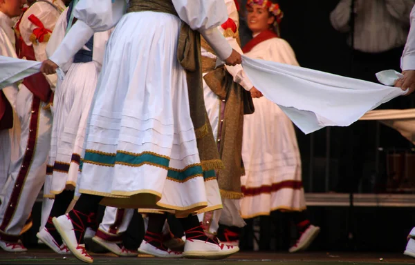 Παραδοσιακός Χορός Basque Ένα Λαϊκό Φεστιβάλ — Φωτογραφία Αρχείου