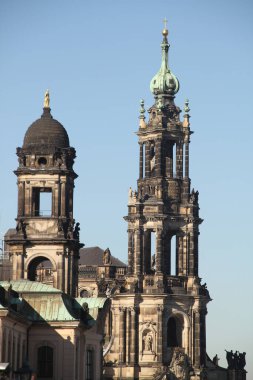 Almanya 'nın eski Dresden kentindeki anıtsal mimari