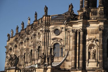 Almanya 'nın eski Dresden kentindeki anıtsal mimari