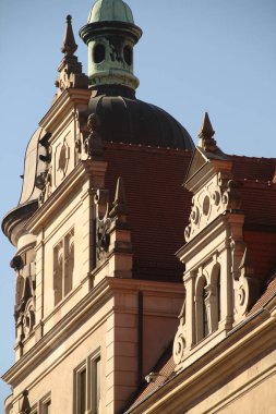 Almanya 'nın eski Dresden kentindeki anıtsal mimari