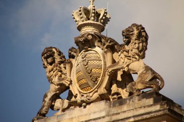 Almanya 'nın eski Dresden kentindeki anıtsal mimari