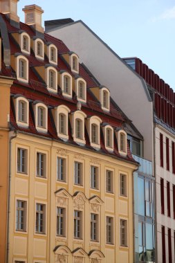 Almanya 'nın eski Dresden kentindeki anıtsal mimari