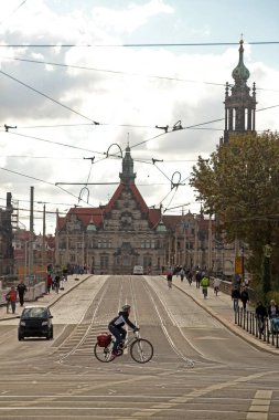 Almanya 'nın eski Dresden kentindeki anıtsal mimari