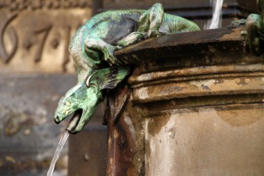 Almanya 'nın eski Dresden kentindeki anıtsal mimari