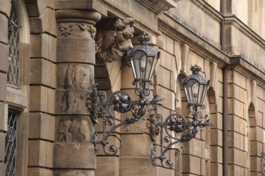 Almanya 'nın eski Dresden kentindeki anıtsal mimari