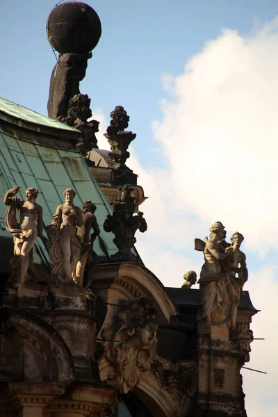 Monumentale Architektur Der Altstadt Von Dresden — Stockfoto