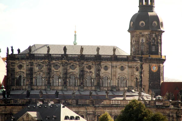 Zabytkowa Architektura Starym Mieście Dreźnie Niemcy — Zdjęcie stockowe