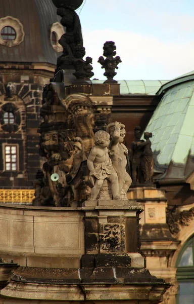 Monumentale Architektur Der Altstadt Von Dresden — Stockfoto