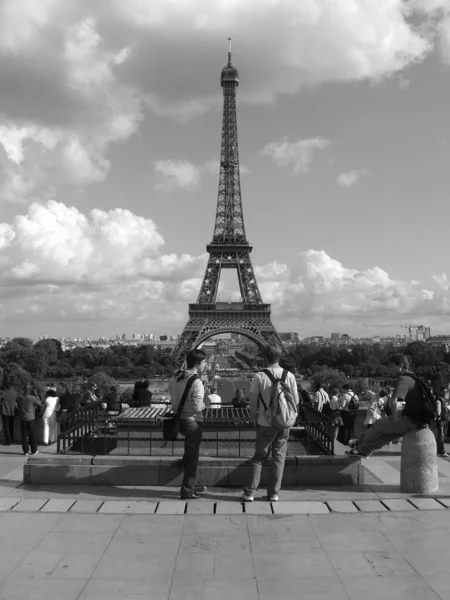 Widok Wieżę Eiffla Paryż — Zdjęcie stockowe
