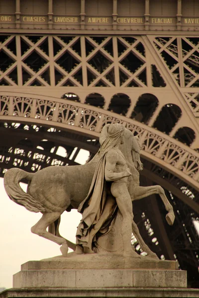Utsikt Eiffeltårnet Paris – stockfoto
