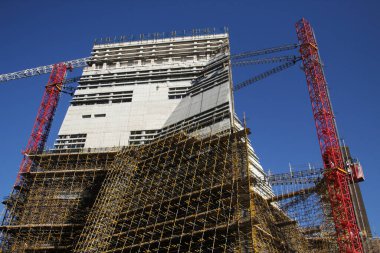 Londra şehir merkezinde inşaat alanı.