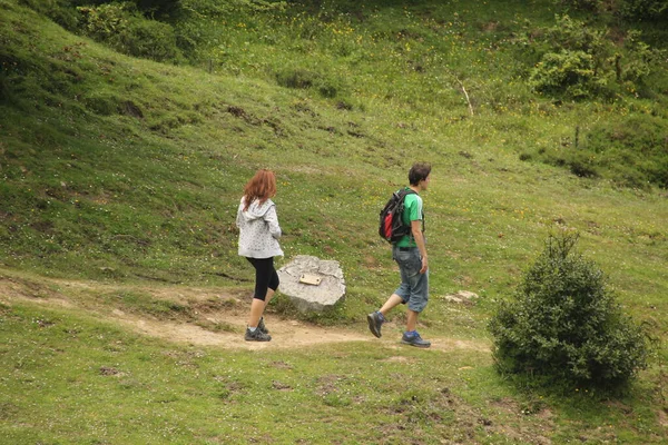 Caminhando Campo — Fotografia de Stock