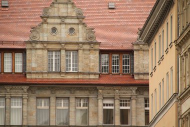 Leipzig, Almanya şehir merkezinden mimari