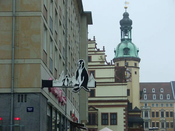 Építészet Lipcse Belvárosából Németország — Stock Fotó