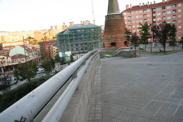 Antiker Schornstein Einem Viertel Von Bilbao — Stockfoto