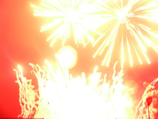 Tűzijáték Fesztivál Alatt — Stock Fotó